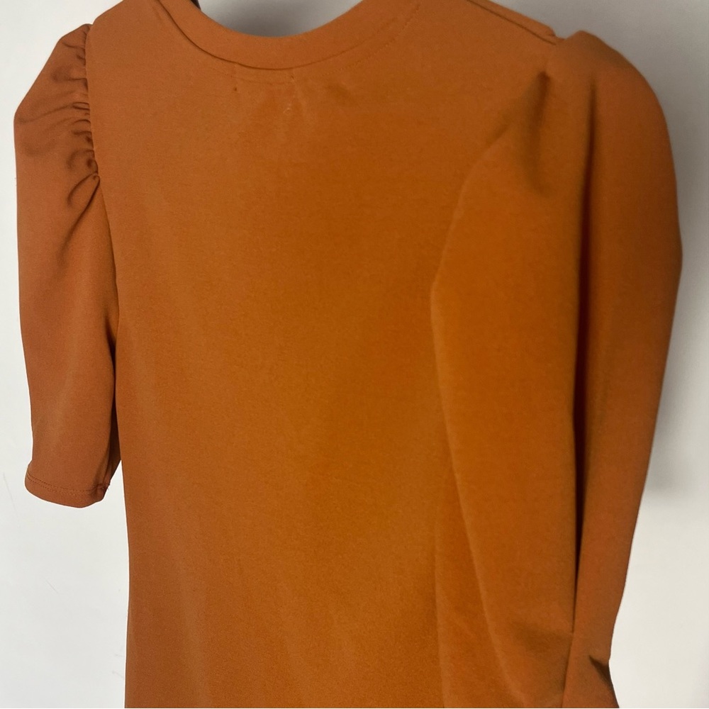 Windsor Tan Peasant Sleeve Dress - Picture 4 of 4
